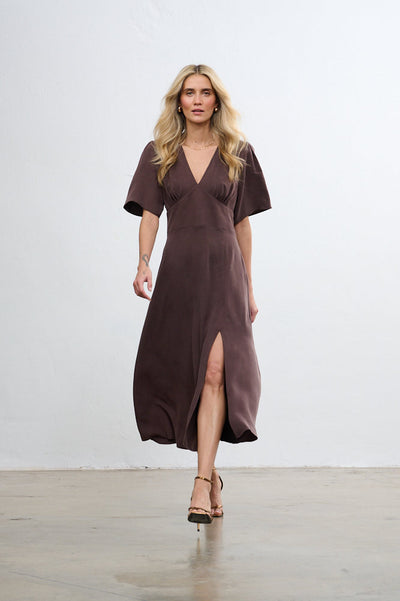 Vestido canela picante