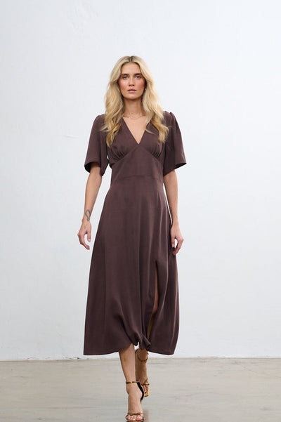 Vestido canela picante