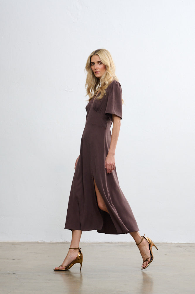 Vestido canela picante