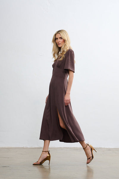 Vestido canela picante