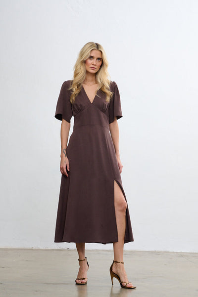 Vestido canela picante