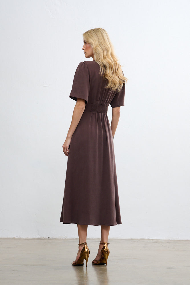 Vestido canela picante