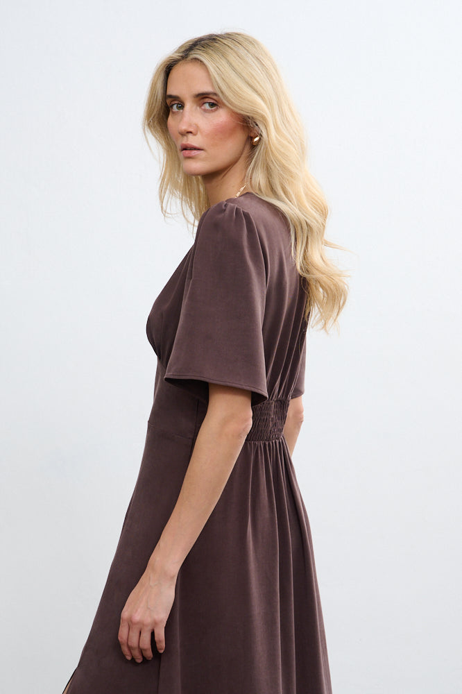 Vestido canela picante