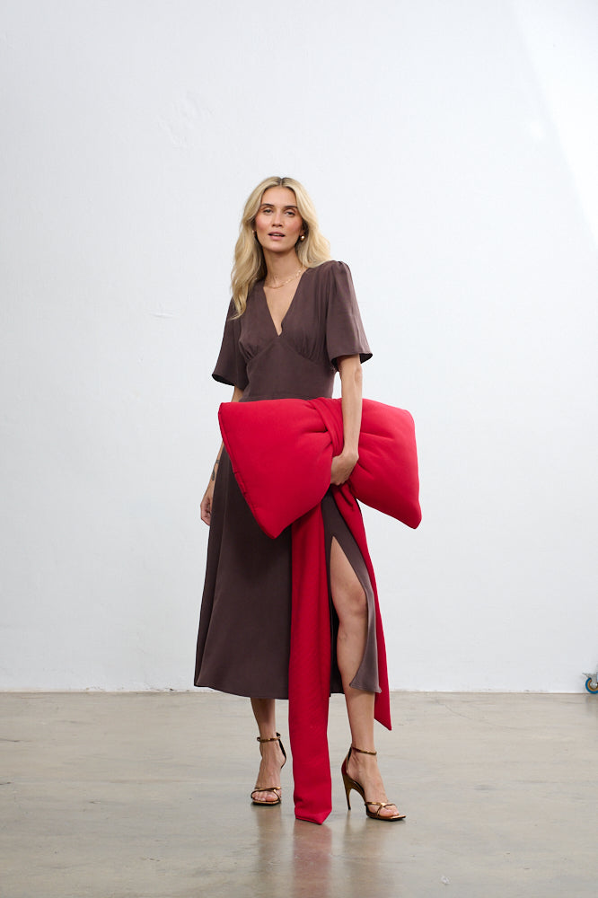 Vestido canela picante