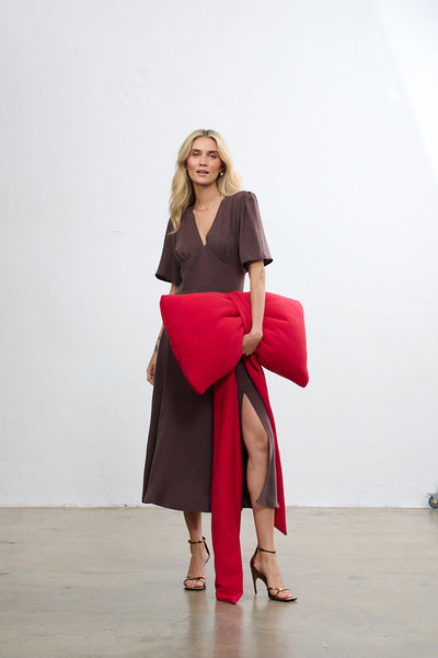 Vestido canela picante