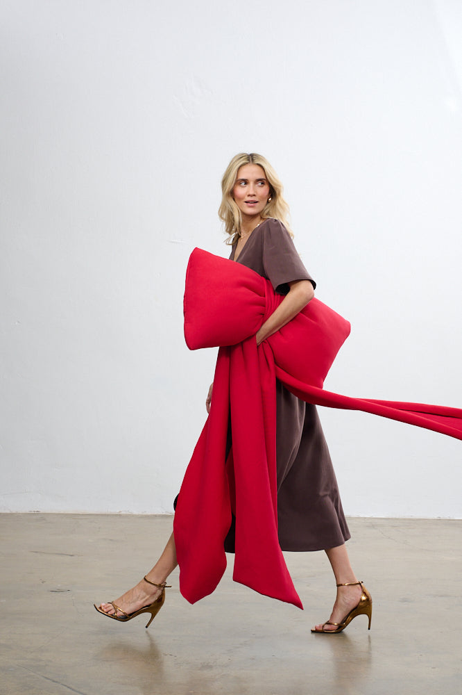 Vestido canela picante