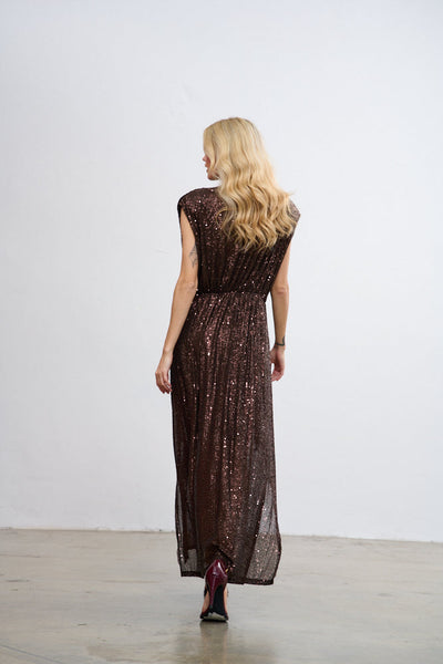 vestido largo de lentejuelas Alma magnética