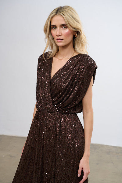vestido largo de lentejuelas Alma magnética