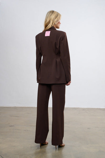 Chaqueta ajustada musa marrón