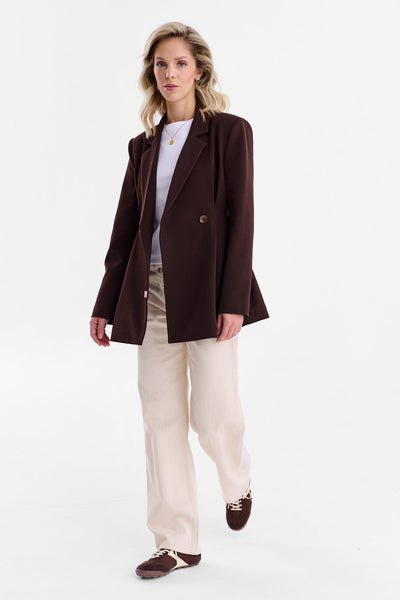 Chaqueta ajustada musa marrón