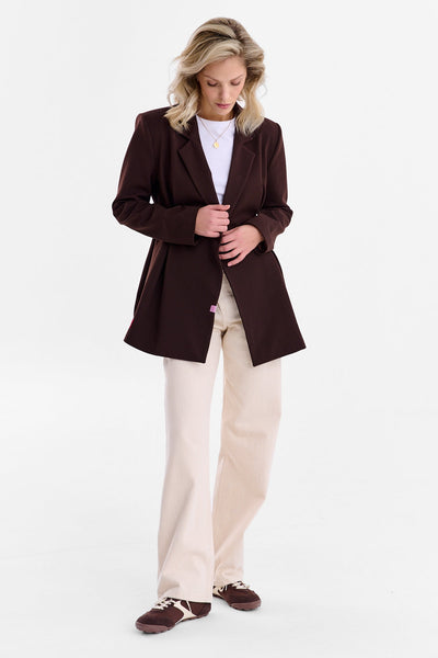 Chaqueta ajustada musa marrón