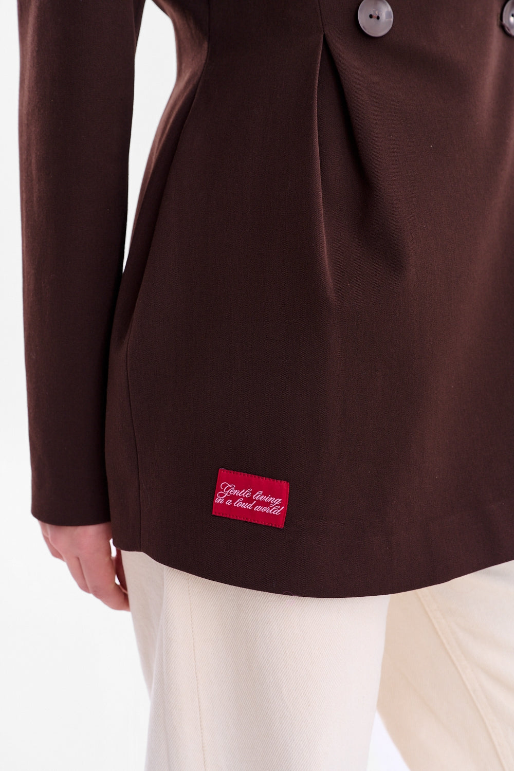 Chaqueta ajustada musa marrón