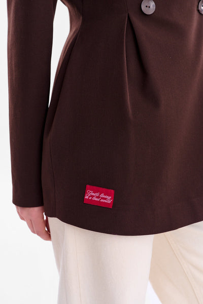 Chaqueta ajustada musa marrón