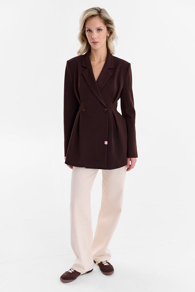 Chaqueta ajustada musa marrón