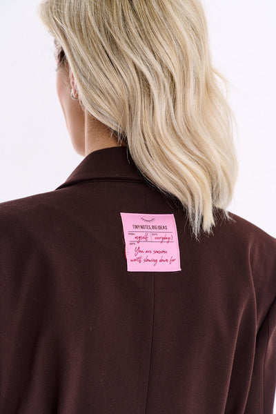 Chaqueta ajustada musa marrón