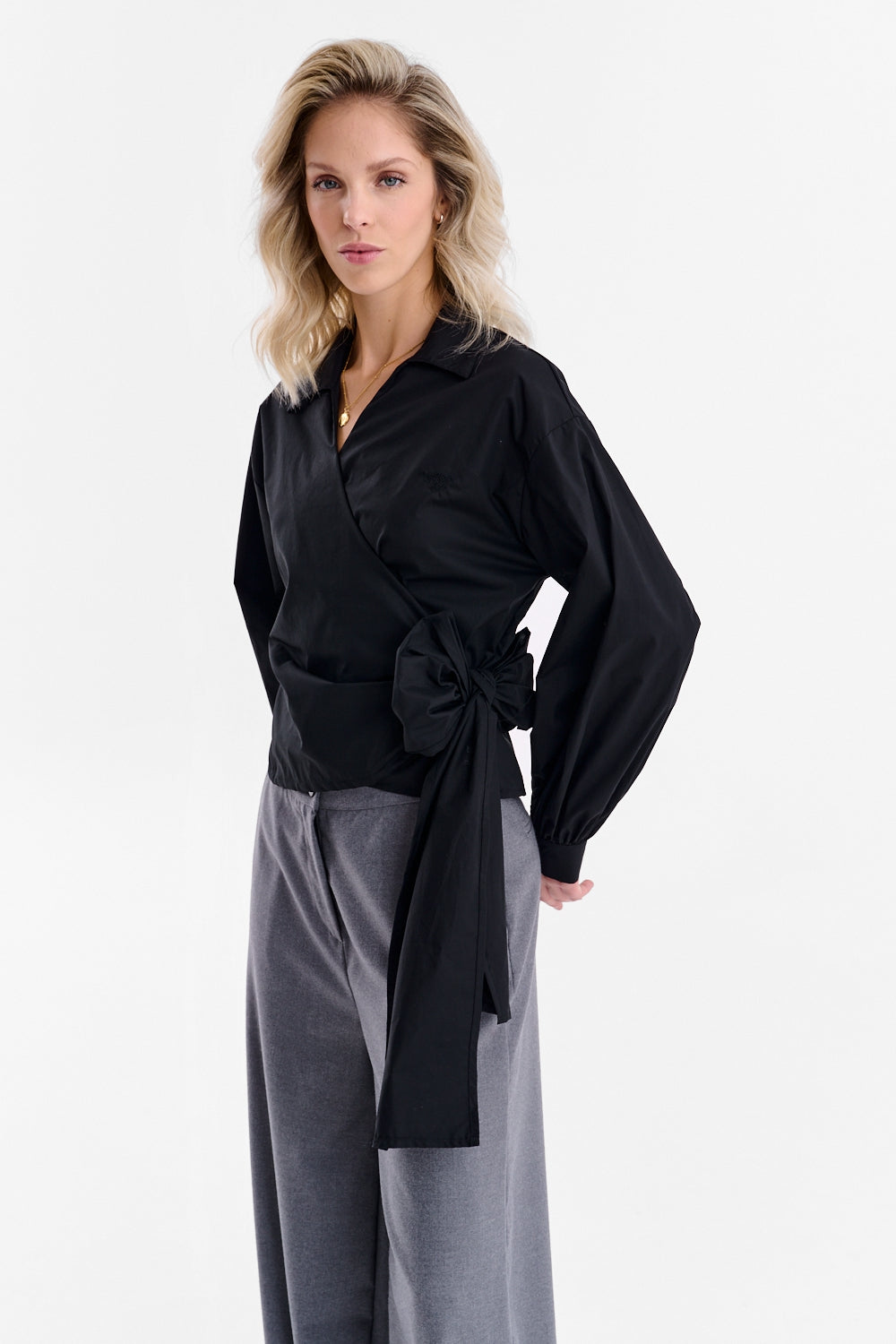 Camisa con lazo de cielo nocturno